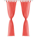 Vidaxl gordijnen voile 140x225 cm rood 2 st