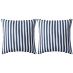 Vidaxl buitenkussens 45x45 cm gestreept marineblauw 2 st
