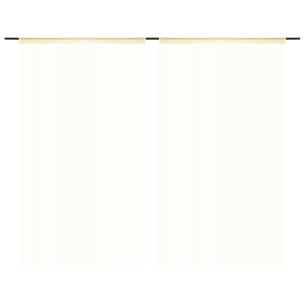 Vidaxl draadgordijnen 100x250 cm crème 2 st