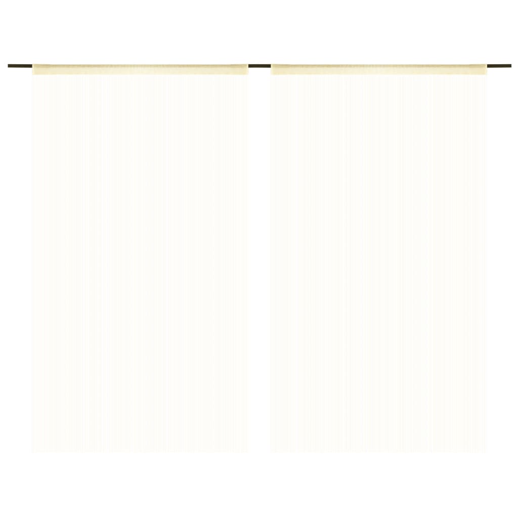 Vidaxl draadgordijnen 140x250 cm crème 2 st