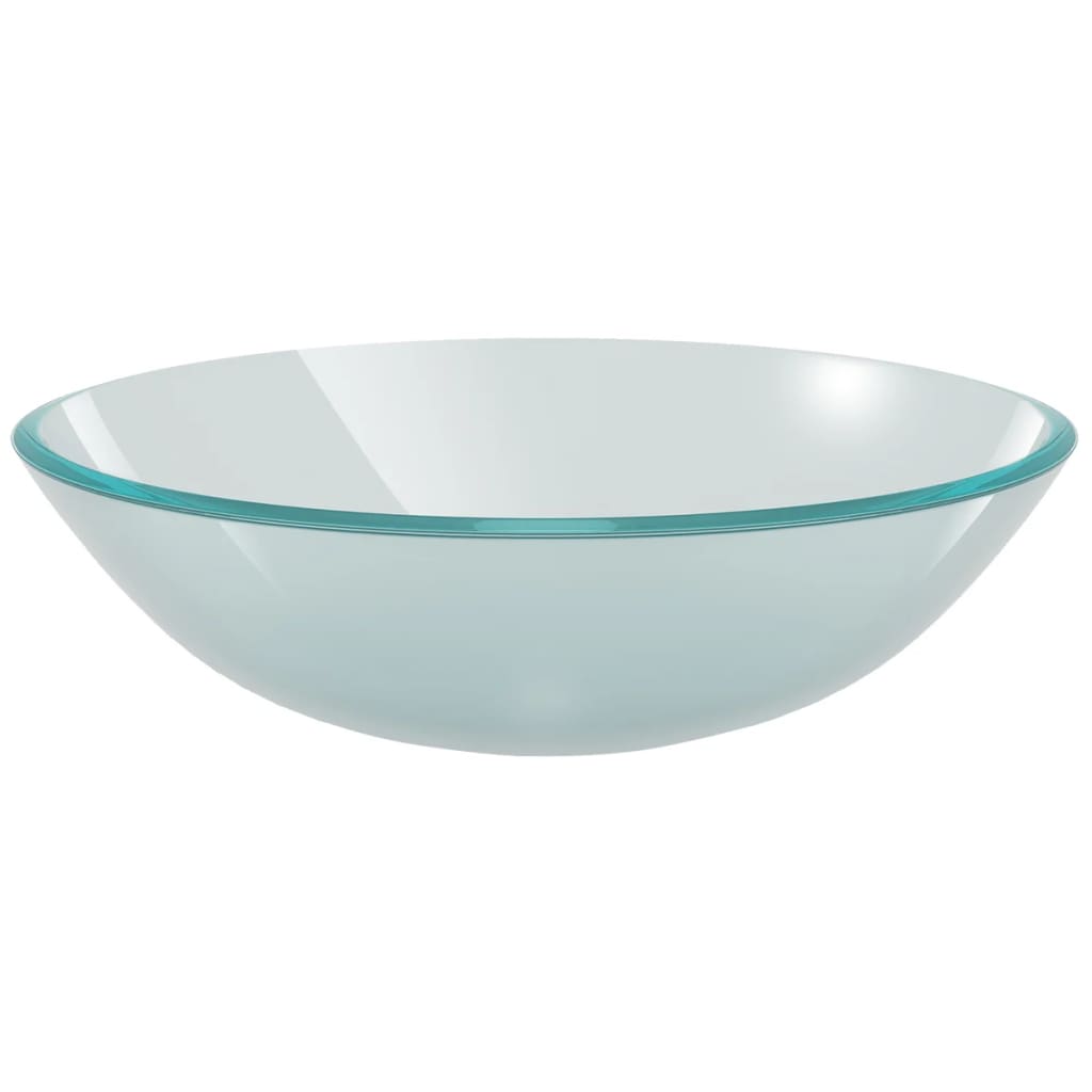 Vidaxl wasbak gehard glas 42 cm matglas