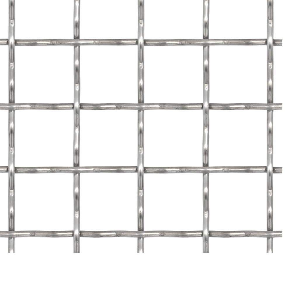 Vidaxl draadhek geweven gaas 50x50 cm 21x21x2,5 mm roestvrij staal