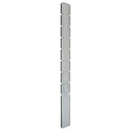 VidaXL Schanskorfpaal 220 cm gegalvaniseerd staal zilverkleurig