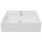 Vidaxl wastafel met kraangat wit 51,5x38,5x15 cm keramiek