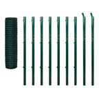 Vidaxl euro hek 10x1,7 m staal groen