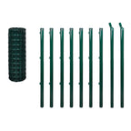 Vidaxl euro hek 10x1,2 m staal groen