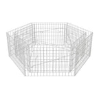 Vidaxl gabion plantenbak verhoogd zeshoekig 160x140x50 cm