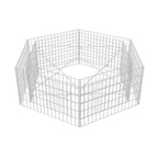 Vidaxl gabion plantenbak verhoogd zeshoekig 160x140x50 cm