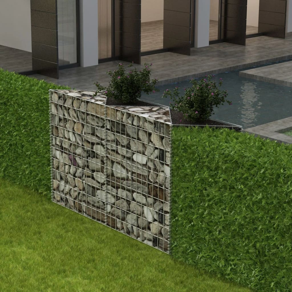 Vidaxl gabion mand 120x30x100 cm gegalvaniseerd staal
