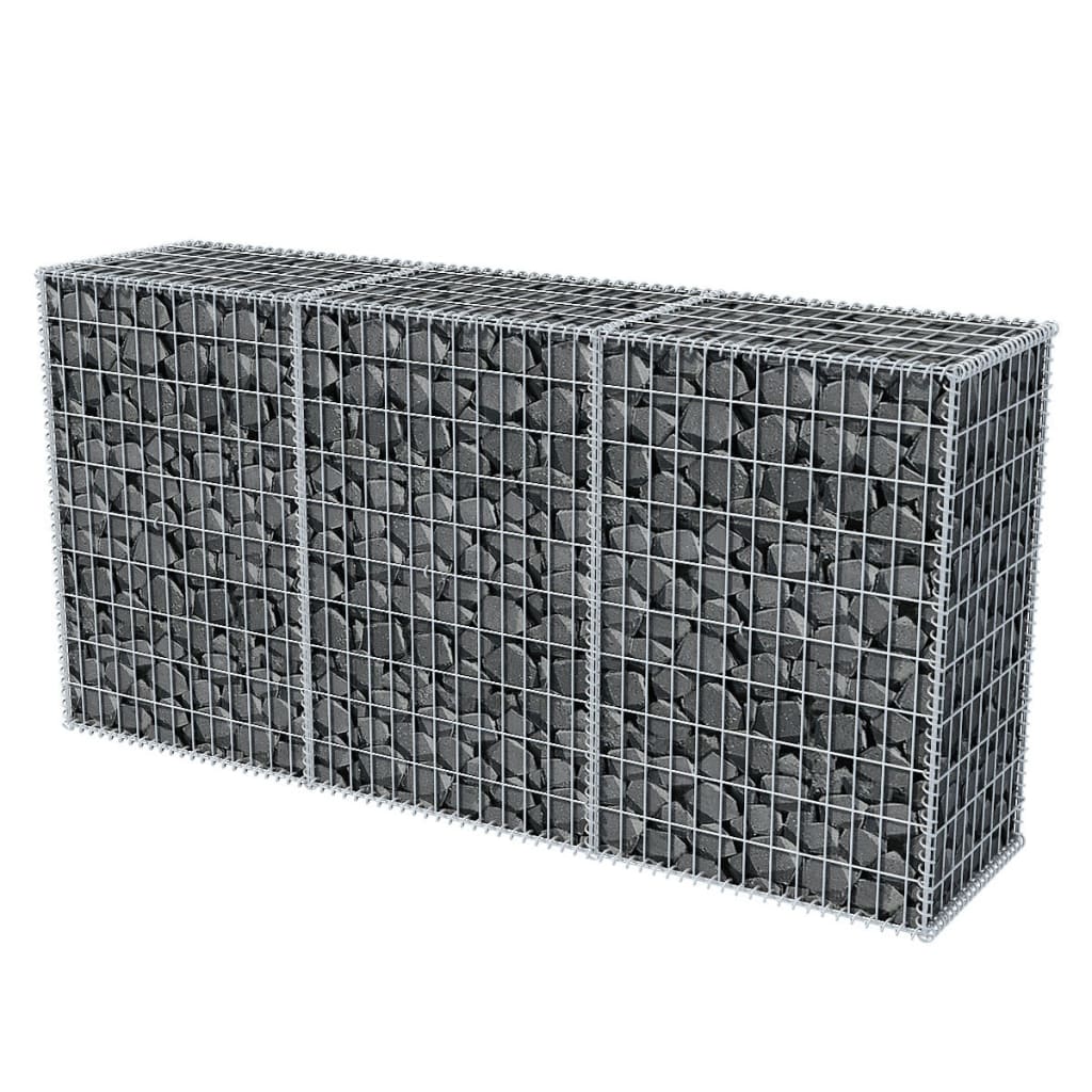 Vidaxl gabion mand 200x50x100 cm gegalvaniseerd staal