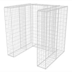 Vidaxl schanskorf enkele vuilnisbak ombouw 110x100x120 cm staal