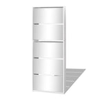 VidaXL Schoenenkast met 5 spiegels 63x17x169,5 cm wit