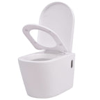 VidaXL Hangend toilet met verborgen stortbak keramiek wit