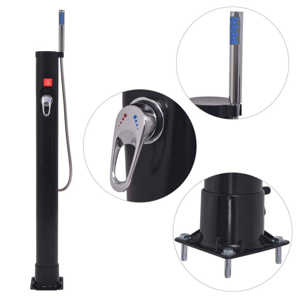 Vidaxl solar douche 8 l pvc staal