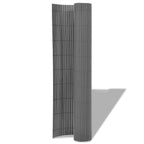 Vidaxl tuinafscheiding dubbelzijdig 90x300 cm pvc grijs