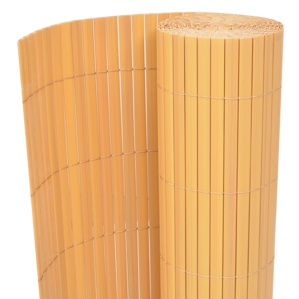 Vidaxl tuinafscheiding dubbelzijdig 90x500 cm pvc geel
