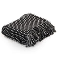 Vidaxl plaid vierkanten 160x210 cm katoen zwart
