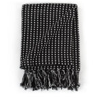 Vidaxl plaid vierkanten 160x210 cm katoen zwart