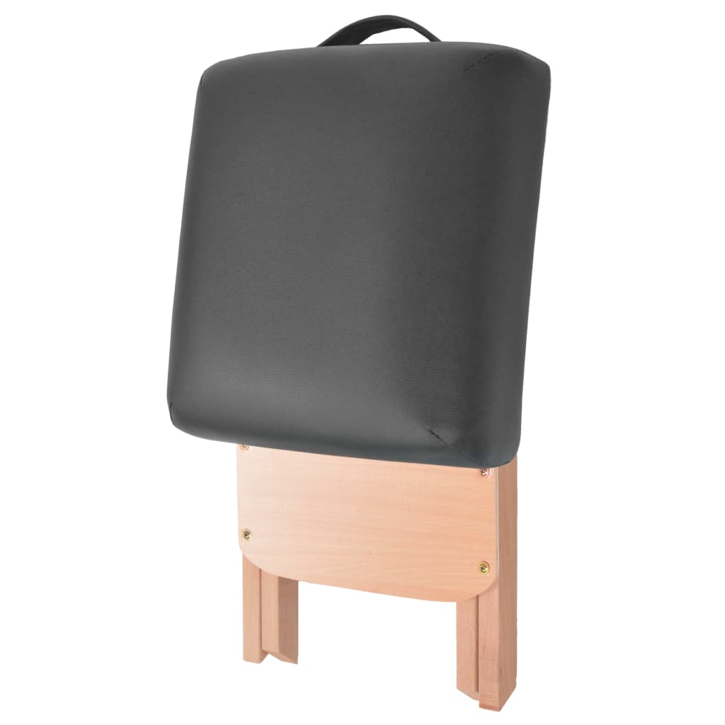Vidaxl massagekruk met 12 cm dikke zitting inklapbaar zwart