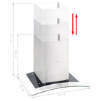 Vidaxl wandafzuigkap 756 m³ u led 60 cm roestvrij staal