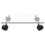 Vidaxl plantenrollers vierkant 35x35 cm gehard glas 2 st