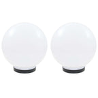 Vidaxl led-bollampen 2 st rond 25 cm pmma