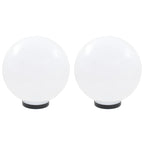 Vidaxl led-bollampen 2 st rond 30 cm pmma