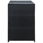 Vidaxl containerberging dubbel 148x80x111 cm poly rattan zwart