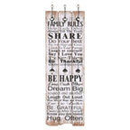 Vidaxl wandkapstok met 6 haken family rules 120x40 cm