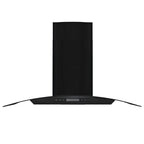 Vidaxl wandafzuigkap 756 m³ u 90 cm roestvrij staal zwart