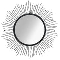 VidaXL Wandspiegel sunburst 80 cm zwart