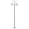 Vidaxl paalverlichting tuin e27 220 cm aluminium wit 3-delig