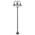 Vidaxl paalverlichting tuin e27 220 cm aluminium brons 3-delig
