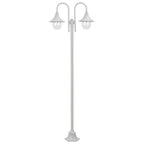Vidaxl paalverlichting tuin e27 220 cm aluminium wit 2-delig