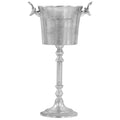 Vidaxl champagnekoeler 39x29x71 cm massief aluminium zilverkleurig