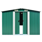 VidaXL Tuinschuur 257x489x181 cm metaal groen