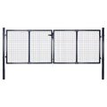 Vidaxl tuinhek van gaas gegalvaniseerd staal 300x75 cm grijs