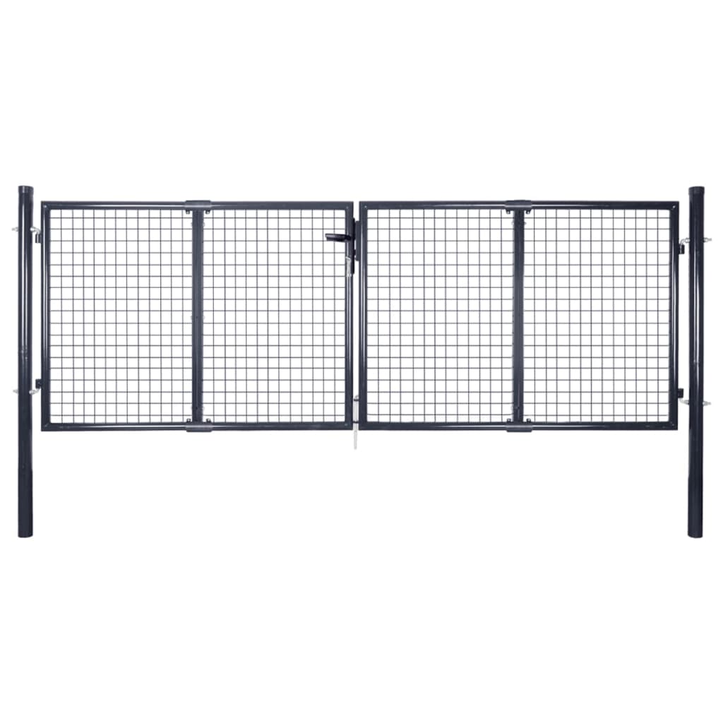 Vidaxl tuinhek van gaas gegalvaniseerd staal 300x75 cm grijs
