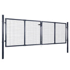 Vidaxl tuinhek van gaas gegalvaniseerd staal 300x75 cm grijs