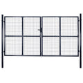 VidaXL Gaaspoort 289x175 cm gegalvaniseerd staal grijs