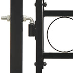VidaXL Poort met gebogen bovenkant dubbel 300x150 cm staal zwart