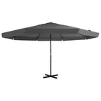 Vidaxl parasol met aluminium paal 500 cm antraciet