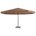 Vidaxl parasol met aluminium paal 500 cm taupe