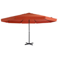 Vidaxl parasol met aluminium paal 500 cm terracottakleurig
