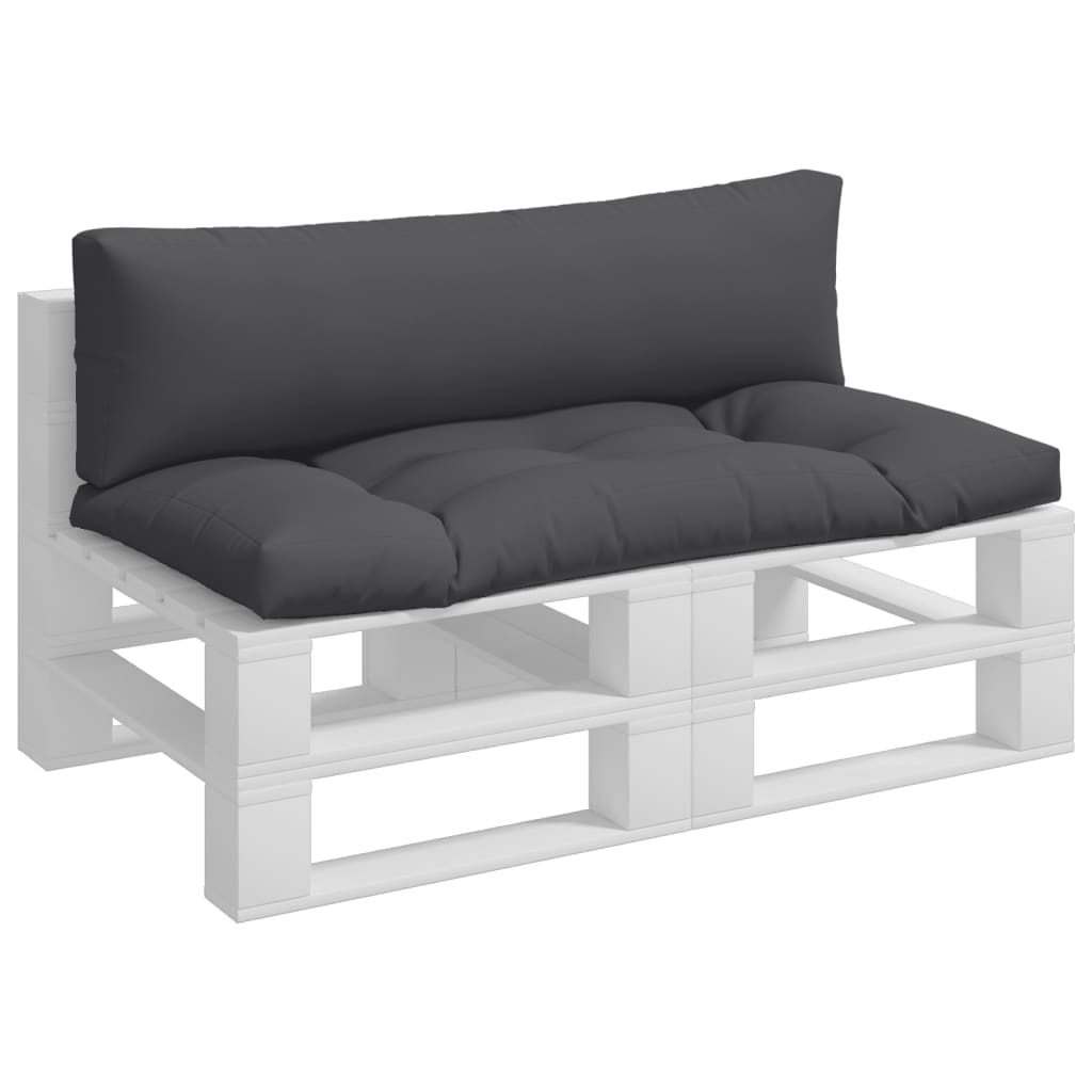 Vidaxl palletkussens 2 st stof grijs