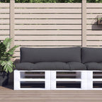 Vidaxl palletkussens 2 st stof grijs