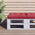 Vidaxl palletkussen 58x58x10 cm stof rood