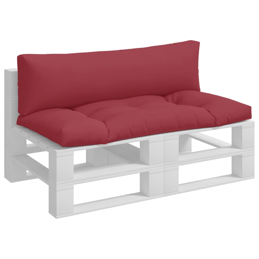 Vidaxl palletkussens 2 st stof rood