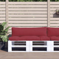 Vidaxl palletkussens 2 st stof rood