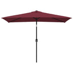 Vidaxl parasol met metalen paal 300x200 cm bordeauxrood